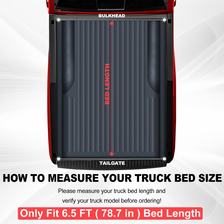 TLAPS For 2016-2024 Titan/XD 6.5 Ft Bed Low Profile Hard Tri Fold Tonneau Cover