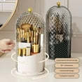 thumbnail image 2 of Hyasfey Toothbrush Holder with Cover Cosmetic Storage Box Organizer Dustproof 360-Degree Rotating Toothbrush Makeup Brush Holder, 2 of 8