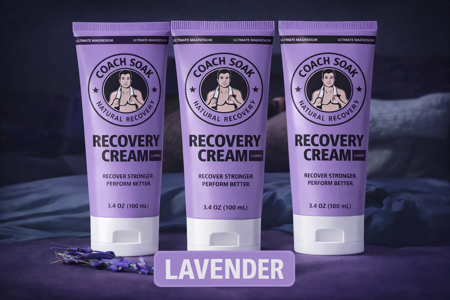 Coach Soak Lavender Magnesium Muscle Recovery Cream