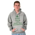 thumbnail image 5 of Keep Calm Shake Shamrocks St Paddys Hoodie Sweatshirt Women Men Brisco Brands M, 5 of 6