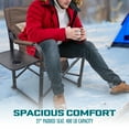 thumbnail image 5 of Bliss Hammocks 24V Heated Camping Chair Director Seat with Side Table, Adult, Brown, 5 of 14