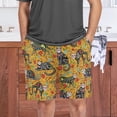 thumbnail image 7 of Calavera Black Cat Sugar Skull Mexican Dia Los Muertos Mens Pajama Pants Shorts Sleepwear Lounge Men's Pajama Bottoms Gift for Family, 7 of 7