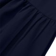 thumbnail image 5 of XIAONU Tiered Midi Skirt For Women Elastic Waist Drawstring Casual Flowy A Line Skirt, 5 of 5