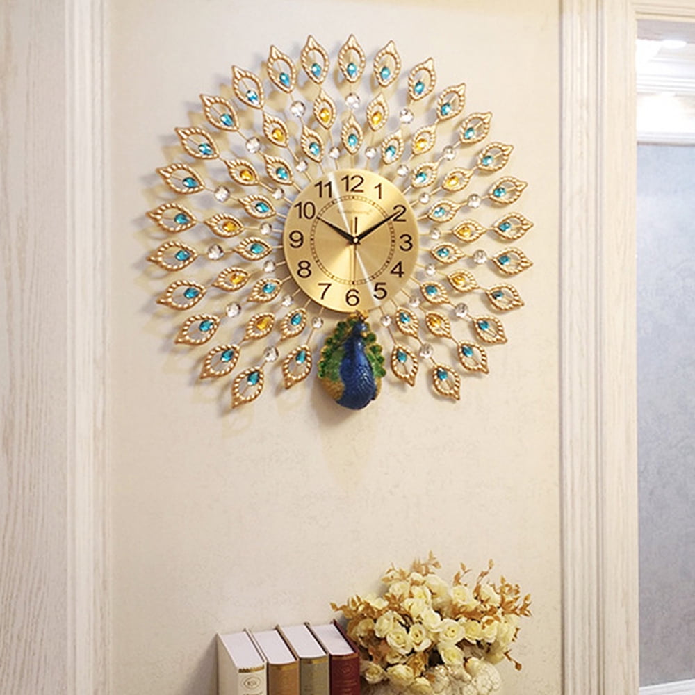 Ballerina Painting of Peacock Tail Feathers Printed Non-Ticking Round Wall Clock 9.84” Battery Operated Silent Desk Clock for Bedroom Living Room Home Office School Wall Decor Ballerina Painting of Peacock Tail Feathers Printed Non-Ticking Round Wall Clock 9.84” Battery Operated Silent Desk Clock for Bedroom Living Room Home Office School Wall Decor