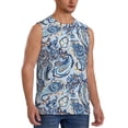 thumbnail image 2 of Balery Paisley Floral Branches Camisetas sin mangas para hombre, absorbe la humedad y protege contra el mal olor.-Medium, 2 of 7