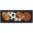 thumbnail image 3 of Tillmon, Avery 18x10 Black Modern Framed Museum Art Print Titled - Sports Ball Border II Black, 3 of 5