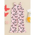thumbnail image 4 of Bagilaanoe Toddler Baby Girl Summer Jumpsuit Sleeveless Floral Print Romper Overalls 12M 18M 24M 3T 4T Kids Flare Pants Summer Clothes, 4 of 7