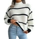 thumbnail image 4 of Striped Knitwear, Long Sleeve Easy To Match Acrylic Fibers Cropped Casual Striped Knitting Pullover For Women For Home Out ANGGREK Otros, 4 of 6