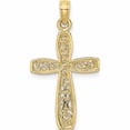 thumbnail image 4 of 10K Yellow Gold Cross With Filigree Center Charm (25.6 X 14) Made In United States 10k8515, 4 of 5