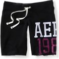 thumbnail image 1 of Aeropostale Bermuda Athletic Sweat Shorts para mujer, negro, grande, 1 of 1