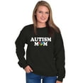 thumbnail image 4 of Autism Mom Awareness Puzzle Piece Women Crewneck Sweatshirt Brisco Brands S, 4 of 6
