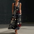 thumbnail image 2 of VBVC Women's Floral V-Neck Sleeveless Maxi Dress,Button Detail Loose Flowy Dress For Women,Ladies' Casual Patriotic Summer Sundress with Pockets,Multicolor,S-3XL, 2 of 8