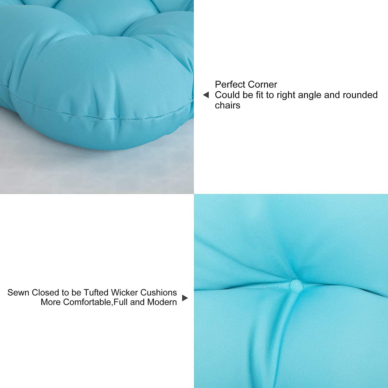Outdoor Cushions Loveseat All Weather Chair Cushions Bench Cushions Set of 5 Wicker Tufted Pillow for Patio Furniture