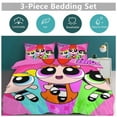 thumbnail image 5 of The Powerpuff Girls 3 Pieces Bedding Set 3D Printed Lightweight Bed Quilt Set Comforter Cover Set for Girls Kids Teens, 1 Quilt Cover 2 Pillowcases 102"x90", 5 of 8