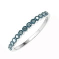 thumbnail image 1 of Sterling Silver with Natural Blue Diamond Band Ring, 1 of 3