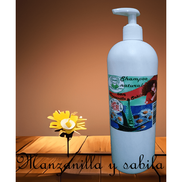 Shampoo de sabila y manzanilla Shampoos naturales de sabila w&D 1 Litro
