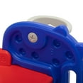 thumbnail image 6 of Kids Slide for Indoor Outdoor, 3 in 1 Freestanding Slide for Toddler Baby 1-3 Age, Kids Play Climber Slide Playset Outdoor Toys with Basketball Hoop, Ball and Ladder, Red/Blue, 6 of 10