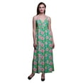 thumbnail image 1 of Bimba Robe Longue Maxi Bohème à Bretelles Sans Manches Imprimée Florale pour Femme - Moyen, 1 of 6