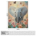 thumbnail image 4 of Autua Baby Elephant in Floral Meadow Blanket Gifts for Women, Animal Theme Flannel Blanket, Soft Warm Lightweight Throw Blankets for Bedding Sofa Couch Home Travel Decor  40x50in, 4 of 6