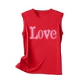 thumbnail image 3 of UPPADA Débardeurs Grande Taille pour Femmes, T-Shirts Graphiques Sans Manches Décontractés, T-Shirts Surdimensionnés, T-Shirts Graphiques Sans Manches, Rouge, m, 3 of 4