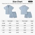 thumbnail image 2 of Usaibhir Baby Boy Cotton Linen Shorts Set Solid Color Short Sleeve Button Down T-Shirt Tops and Shorts Summer Outfit Clothes 12M-5T, 2 of 10