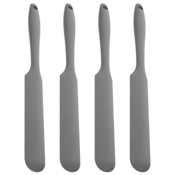 OFFIGAM 4-Pack Silicone Butter Spreader and Multipurpose Kitchen Scraper Grey for Cooking and Baking
