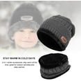 thumbnail image 5 of Sinhoon Kids Winter Hat and Scarf Set, 2Pcs Warm Knit Beanie Cap and Scarf for 3-14 Years Old (Grey), 5 of 11