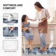 thumbnail image 5 of Kitchen Mat Set of 2 Non Slip Washable Waterproof Kitchen Rugs 17"x28" + 17"x48", Modern Floor Mats for Sink, Laundry Room & Entryway, 5 of 8
