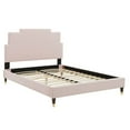 thumbnail image 2 of Modway Lindsey Performance Velvet Full Platform Bed in Pink, 2 of 9