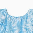thumbnail image 3 of PatPat Toddler Girls Clothes 3pcs Tie Dye Top & Headband & Ripped Denim Shorts Outfit Sets, Blue, 3 Years, 3 of 7