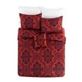 thumbnail image 4 of Presidio Square Demask Medallion Polyester Red and Black 5-Piece Comforters Set, King, 4 of 11