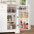thumbnail image 7 of Homfa 54.3"W Kitchen Storage Cabinet with Adjustable Spice Racks, 4 Door Buffet Sideboard with Large Drawer, Coffee Bar for Dining Room, White, 7 of 7
