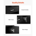 thumbnail image 4 of KFFKFF Reception Desk, 47 Inch Rectangular Front Counter Table, Office Reception Counter with Lockable Drawer and Storage Cabinet, for Checkout, Lobby, Beauty Salon and Office, Black, 4 of 9