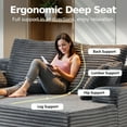 thumbnail image 2 of Liaroo 78.7" Double Chaise Lounge Chair Indoor, Oversized Boneless Sofa Bed, Deep Seat Sleeper Couch Reading Chairs, Cloud Sofas with Cup Holder & Side Pocket for Living Room, No Assembly Required, 2 of 12