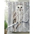 thumbnail image 2 of Fsddascl Winter Owl Shower Curtain Set - 72" x 78" Washable Bathtub Curtain with 12 Hooks, Country Birds Animal Tree Branches Snow Waterproof Fabric Stall Shower Curtains for Bathroom/Bathtub Décor, 2 of 6