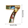 thumbnail image 2 of Christmas Pendant Book Storage Rack Party Home Decoration Creative DIY Acrylic With LED Light Hanging Ornament, 2 of 18