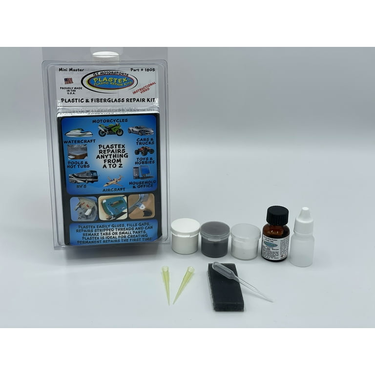 Plastex Plastic Repair Kits - Easily Glue, Repair or Remake Broken Plastic,  Fiberglass, Wood & More! Mini Master Small Kit #1805