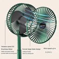 thumbnail image 3 of Ventilador plegable telescópico - Nuevo ventilador de escritorio plegable recargable por USB portátil 2024 con rotación de 360 grados para el hogar, color rosa, 2000 mAh, 3 of 5