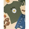 thumbnail image 3 of Be Free Heart Daisy T-Shirt Women -Image by Shutterstock, Female Medium, 3 of 4