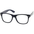 thumbnail image 3 of zeroUV Unisex Retro Wide Temple Clear Lens Horn Rimmed Eyeglasses 54mm (Navy-Blue / Clear) - 54mm, 3 of 5