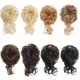 thumbnail image 4 of Moño despeinado postizo para mujer, extensión de moño de cabello sintético rizado y ondulado con banda elástica ajustable, aspecto natural despeinado en color negro., 4 of 5