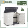 thumbnail image 3 of Gymax Armoire de Rangement Extérieure Grande de 20 Pi3 avec Tablette Ajustable et Portes Verrouillables, 3 of 10