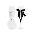 thumbnail image 3 of Ounissouiy 2 piezas de copa de vino para novio, reutilizable, lavable, DIY, jugo decorativo, refresco, copa de boda, vasos, accesorios de regalo Kits de decoración para fiestas Ounissouiy HA065426-00, 3 of 6