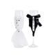 thumbnail image 3 of Matsuzay 2 piezas de copa de vino para novio, reutilizable, lavable, DIY, jugo decorativo, refresco, copa de boda, vasos, accesorios de regalo Kits de decoración para fiestas, 3 of 6