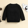 thumbnail image 4 of Ydojg Long Sleeve Tops For Kids Toddler Newbornbaby Boy Girl Shirts Letter Print Pullover Black Sweatshirt Tops Fall Outfit Casual Clothes, 4 of 8