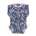 thumbnail image 1 of Traje de baño con protección solar UPF 50+ para niñas pequeñas RuffleButts con volantes y estampado floral 3T, 1 of 7
