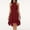 Wine, variant on EGNMCR Summer Dresses Women Trendy 2024 Women's Summer Fashion Round Neck Sleeveless Chiffon Double Layer Ruffles Pencil Dress