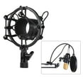 thumbnail image 1 of Metal Univerdal Condenser Microphone Mic Shock Mount Holder Bracket -vibration for On-line Broadcasting Studio Music Recording, 1 of 6