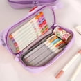 thumbnail image 1 of Ohmyroo Large Capacity Stationery Bag Multi Layer Pencil Case Organizer For Office Home Storage Multicolor 8 Inch, 1 of 6
