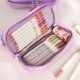 thumbnail image 1 of Organizador de bolsa de papelería de gran capacidad • Bolsa de maquillaje multicapa • Almacenamiento portátil con cremallera para suministros de oficina, viajes y cosméticos, 1 of 6